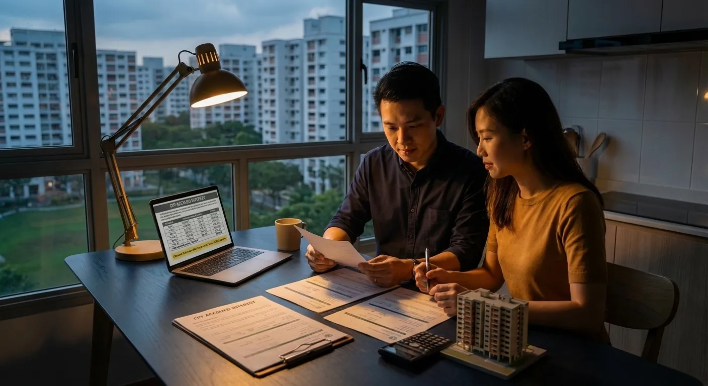 Graph showing how CPF accrued interest compounds over 10, 20, and 25 years on private property