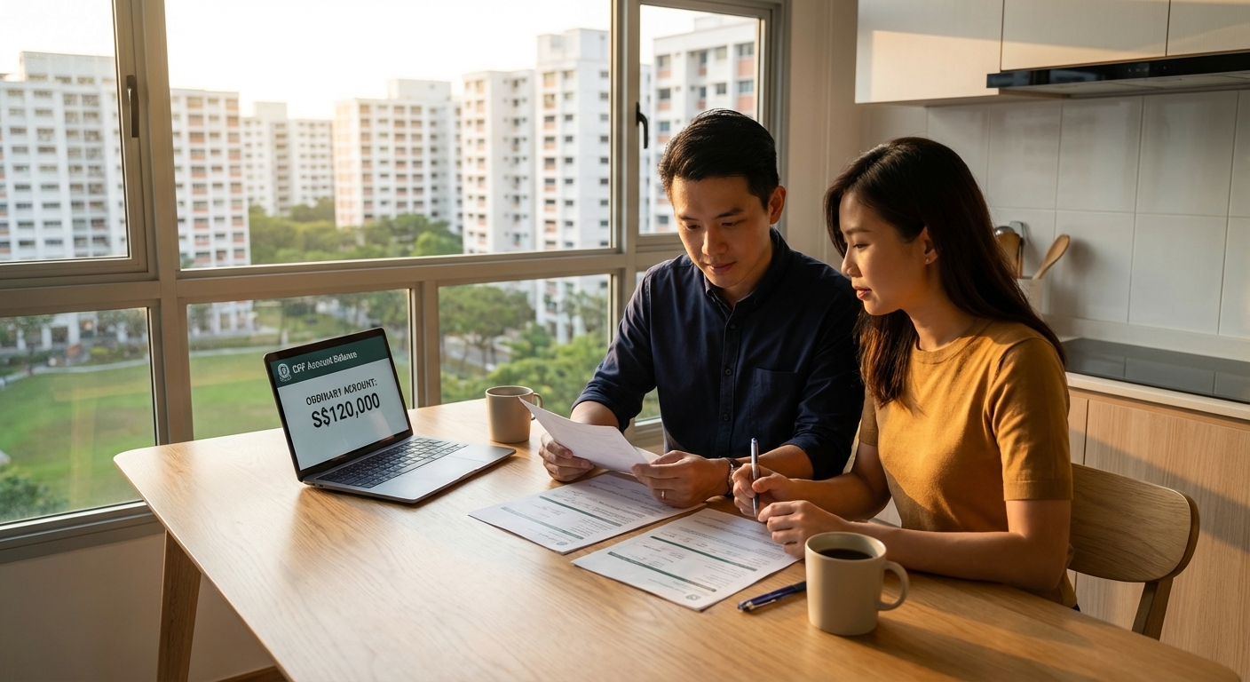 CPF Ordinary Account savings being used for private property purchase in Singapore