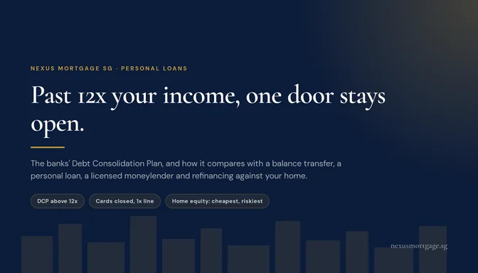 Debt consolidation options in Singapore: which doors close at 6 and 12 times monthly income, and the DCP