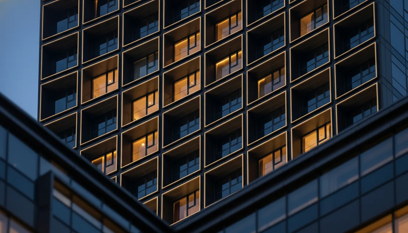 Modern Singapore private condominium tower facade at blue hour — joint tenancy vs tenancy-in-common 2026