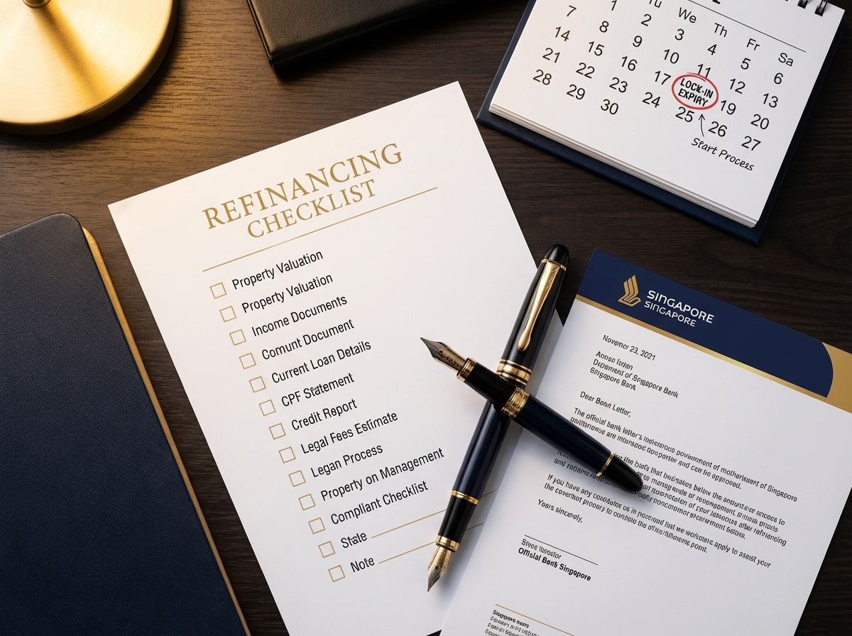 Comparison checklist of refinancing versus repricing for Singapore private property owners